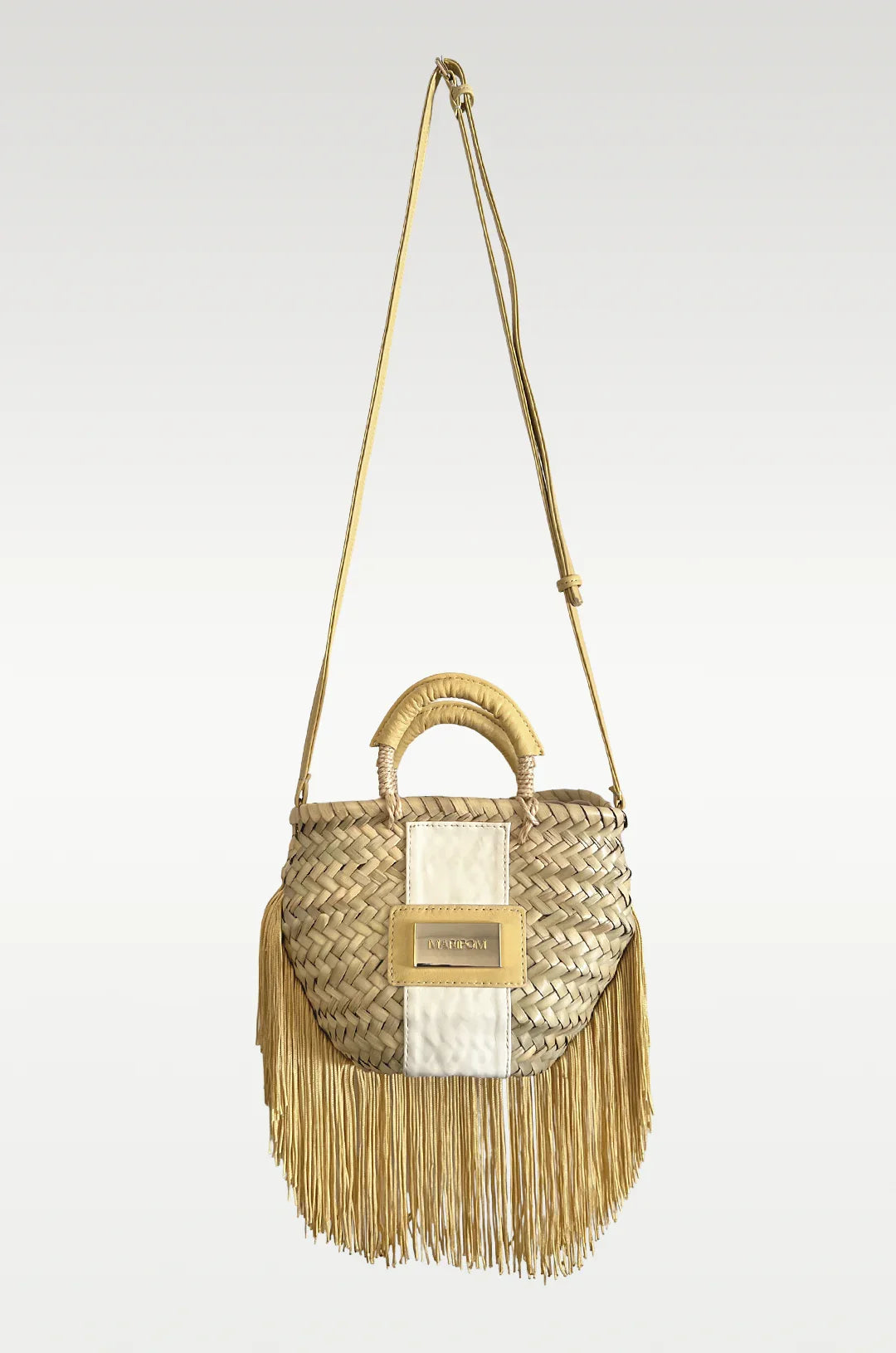 Bolso Bailoa pequeño Amarillo – Palma y piel