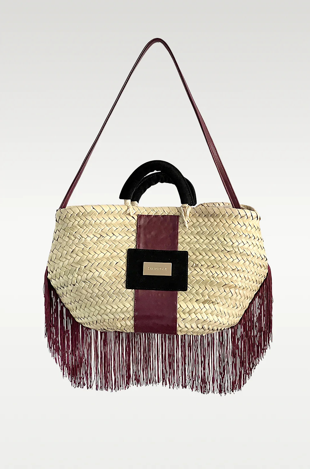 Bolso Bailoa grande Granate – Palma y piel
