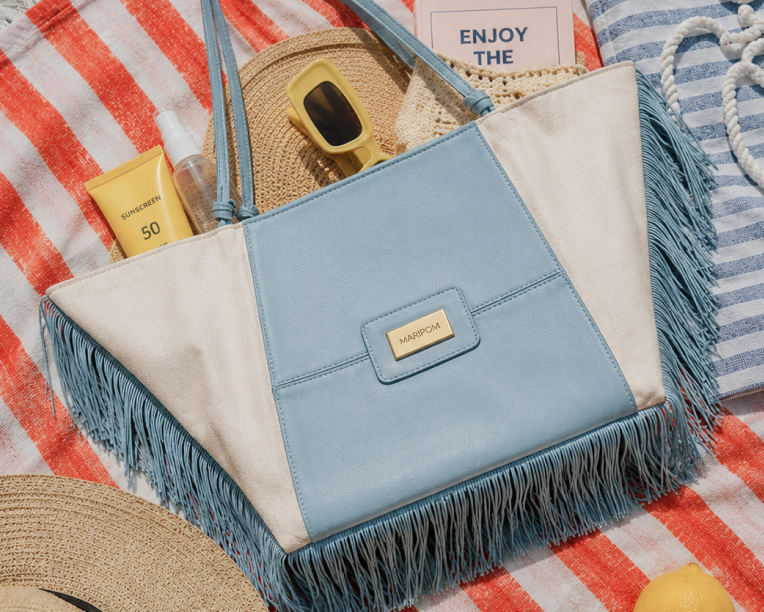Bolso Soléa azul claro en piel