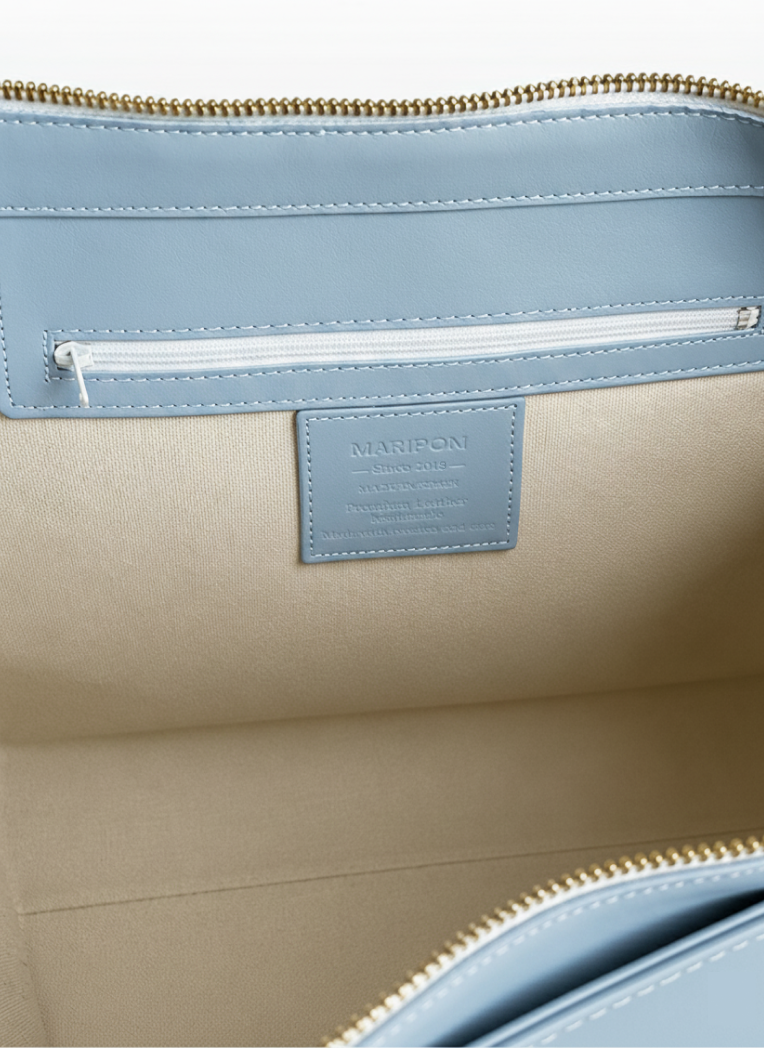 Bolso Soléa azul claro en piel