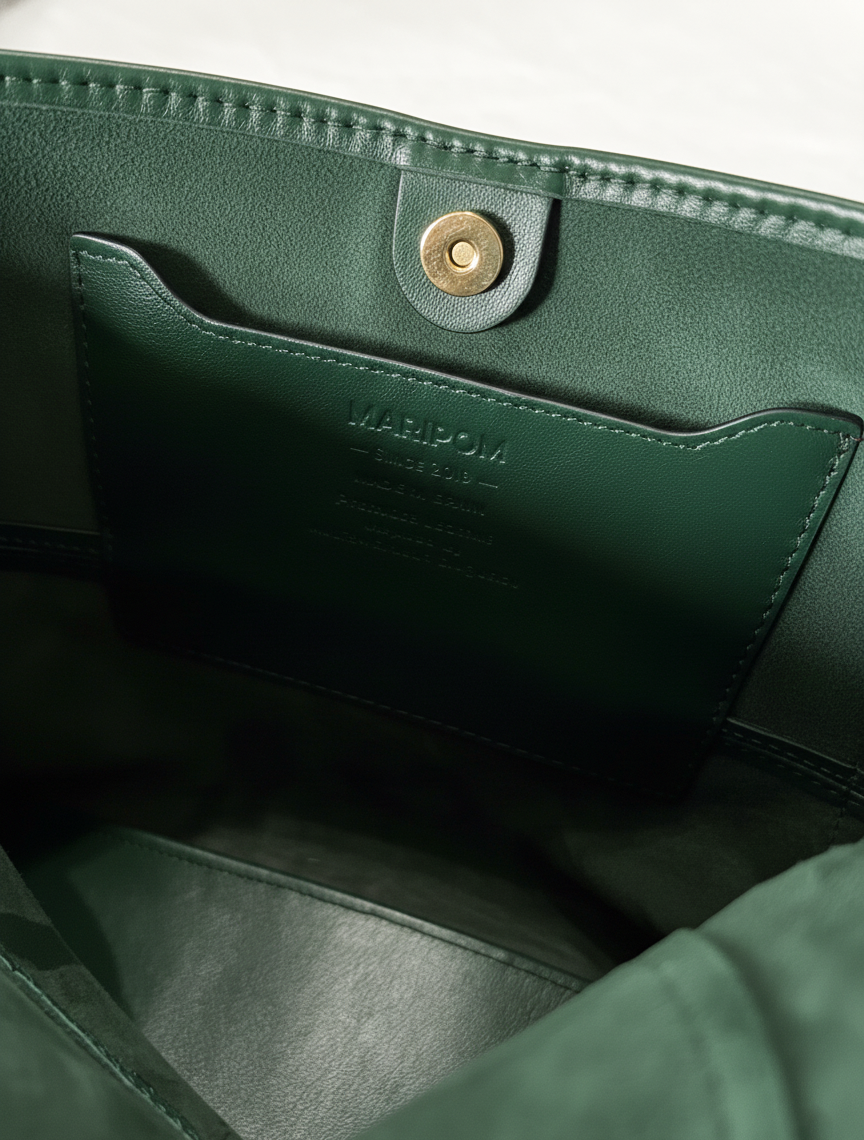 Bolso Andara Verde en piel genuina de cordero