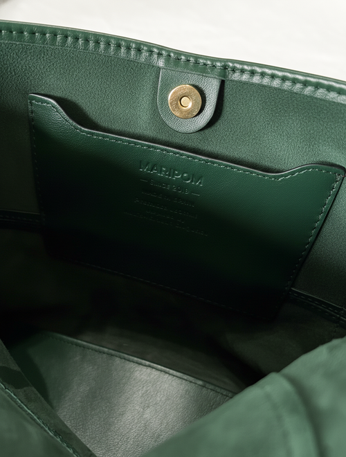 Bolso Andara Verde en piel genuina de cordero