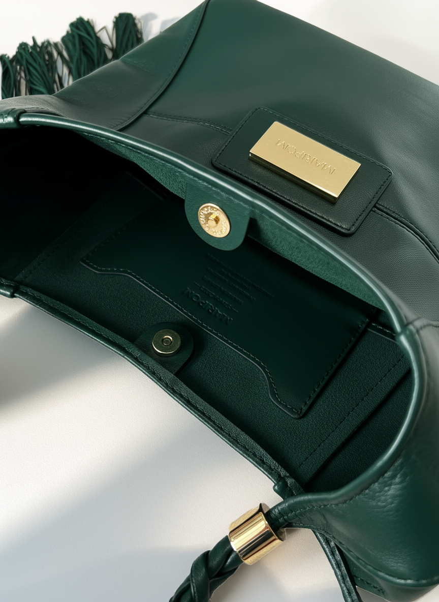 Bolso Andara Verde en piel genuina de cordero