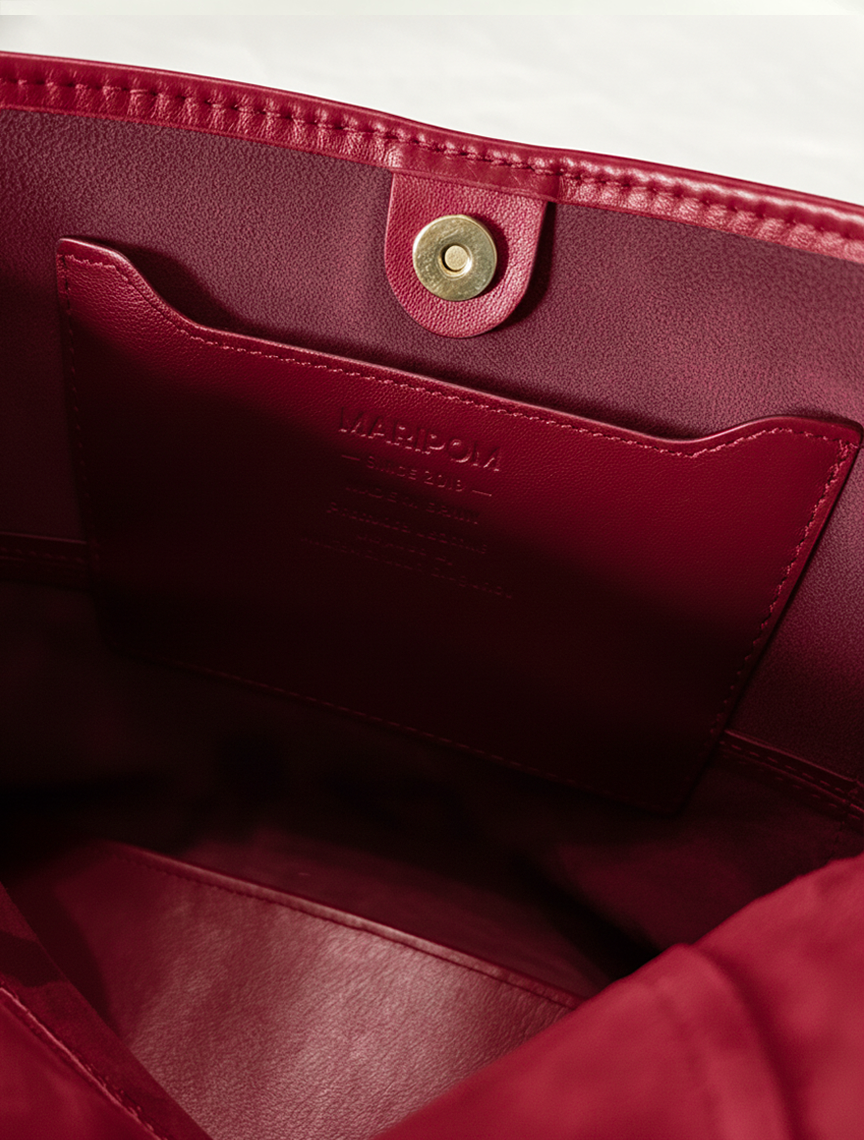 Bolso Andara Rojo en piel genuina de cordero