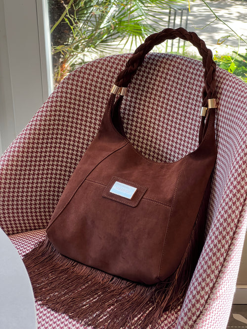 Bolso Andara Marrón en Serraje