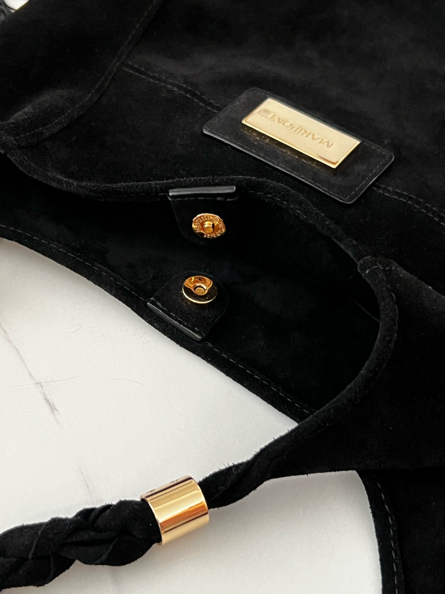 Bolso Andara Negro en Serraje