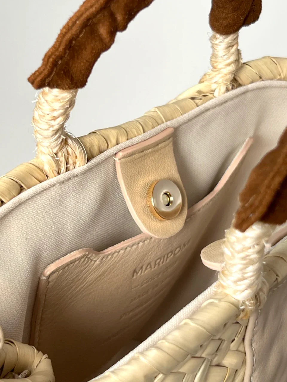 Bolso Bailoa pequeño Beige – Palma y piel