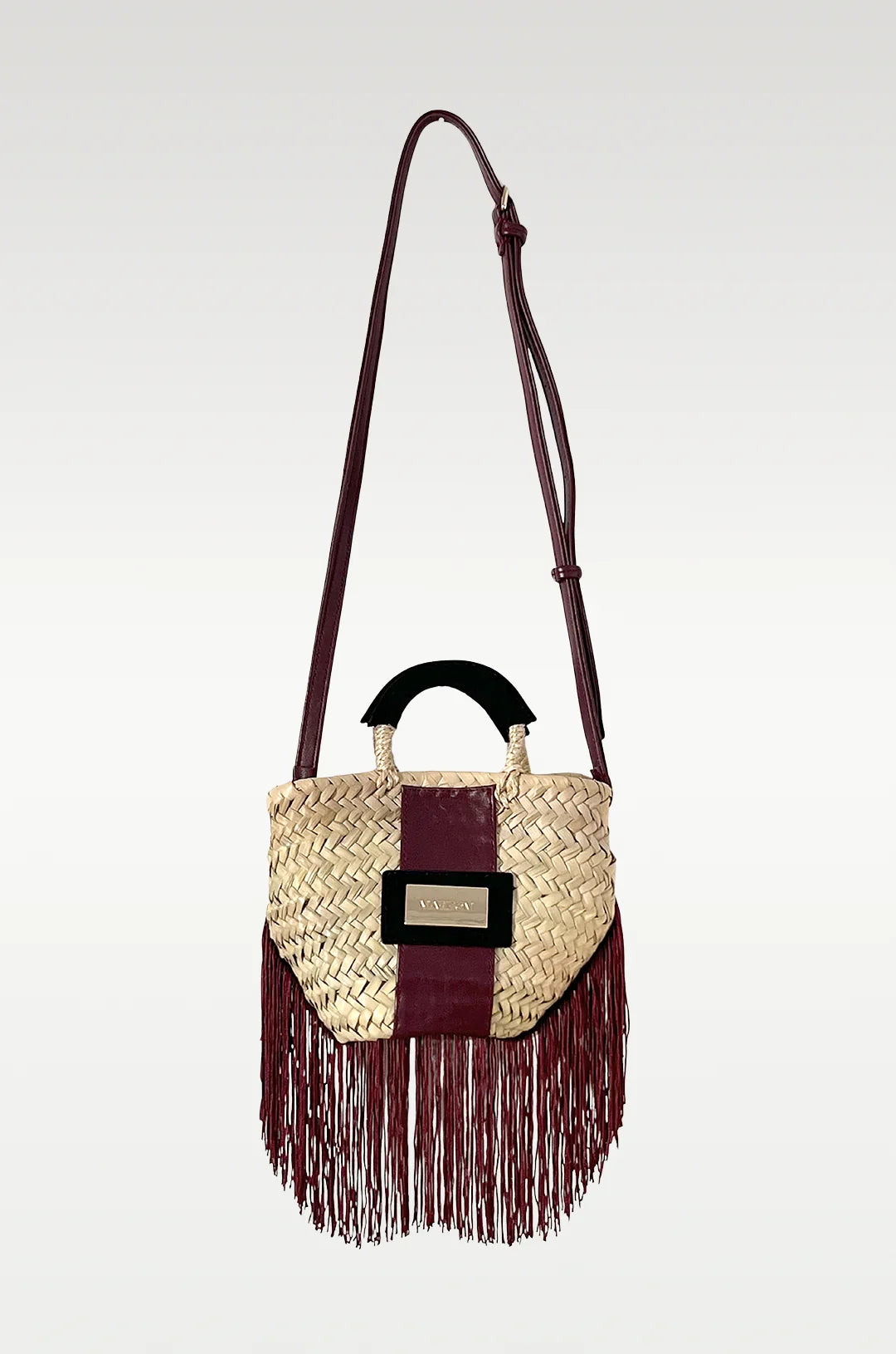 Bolso Bailoa pequeño Granate – Palma y piel