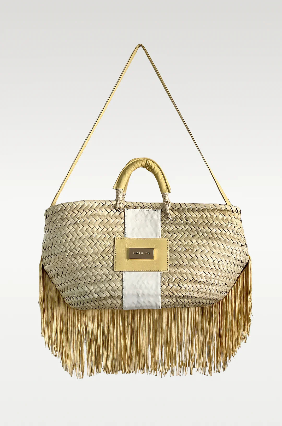 Bolso Bailoa grande Amarillo – Palma y piel