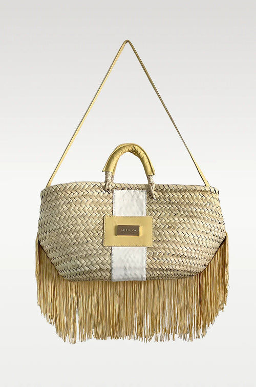 Bolso Bailoa grande Amarillo – Palma y piel
