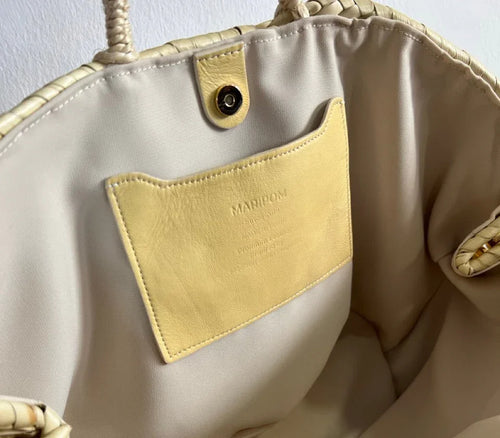 Bolso Bailoa grande Amarillo – Palma y piel