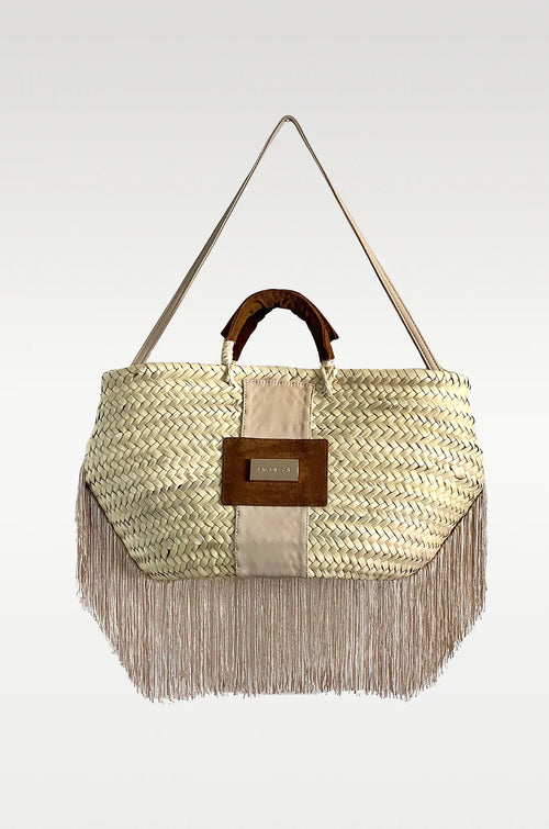 Bolso Bailoa grande Beige – Palma y piel