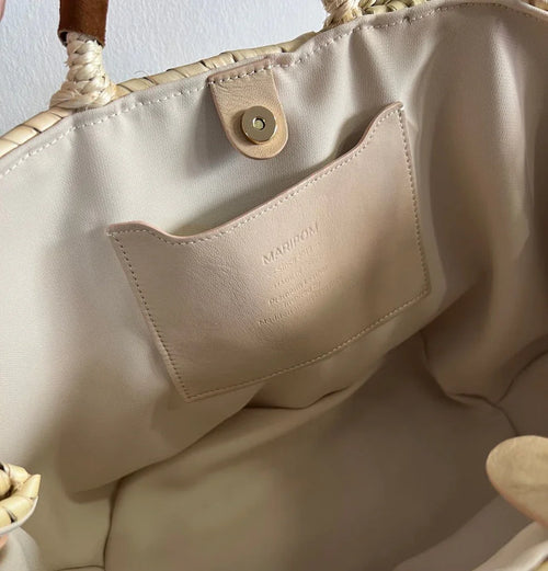 Bolso Bailoa grande Beige – Palma y piel