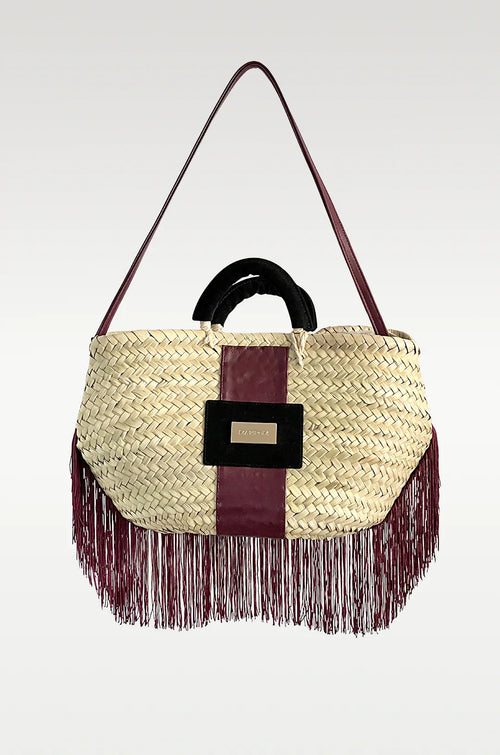 Bolso Bailoa grande Granate – Palma y piel