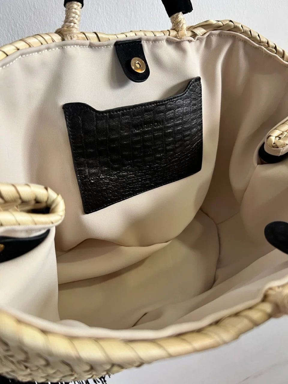 Bolso Bailoa grande Negro – Palma y piel