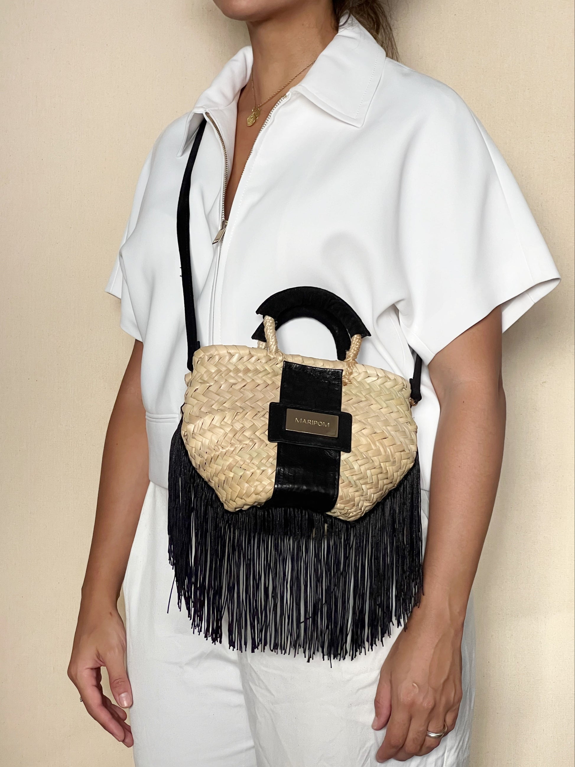 Bolso Bailoa pequeño Negro – Palma y piel