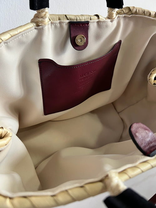 Bolso Bailoa grande Granate – Palma y piel